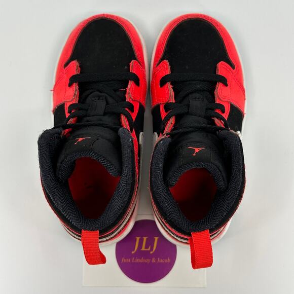 Air Jordan 1 Mid TD 'Infrared 23' Toddler Sneakers 640735-061 Size 8C - Picture 9 of 11